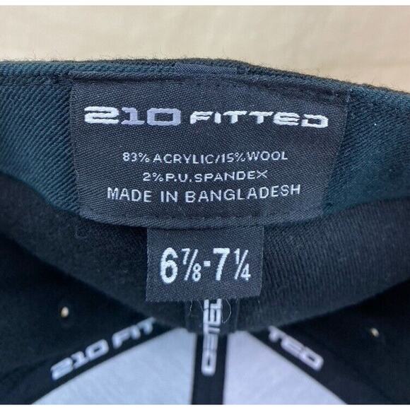 Adult Flexfit Black Aloha Shapes Hat 210 Fitted 7.25 - Picture 6 of 7